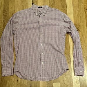 J. Crew Red and White Checkered Button Down Shirt